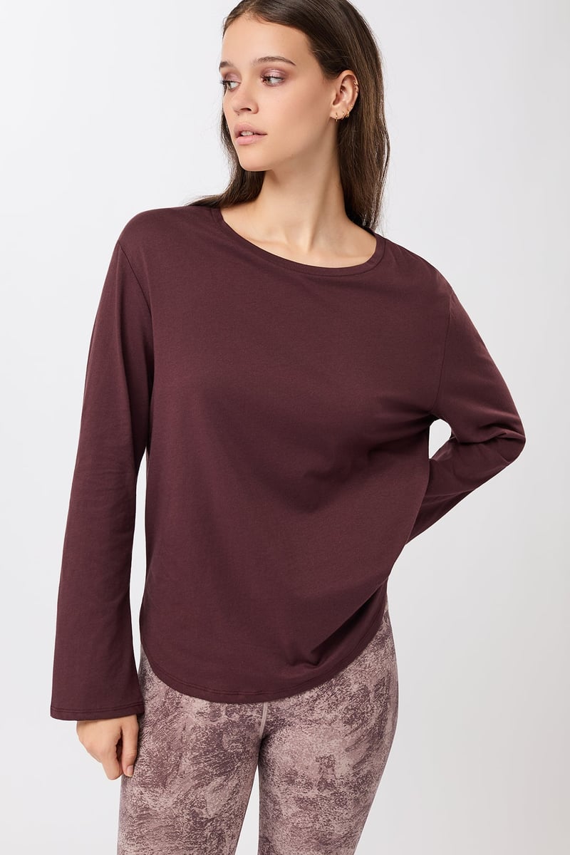 Halfmoon Longsleeve - Ruby, GOTS by Mandala, 100% Cotton