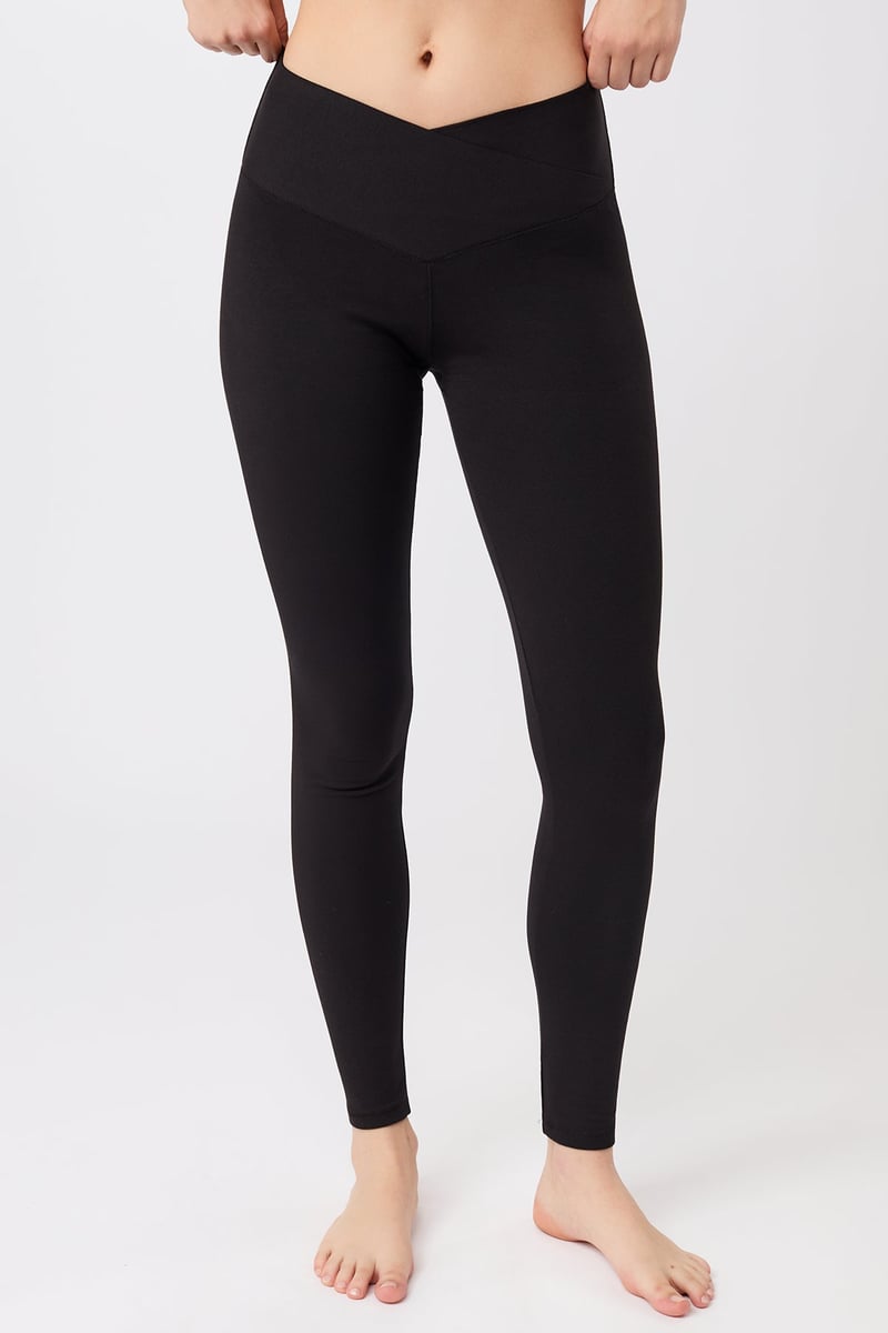 Wrap Legging - Black, GOTS by Mandala, 95% Cotton, 5% Elastane