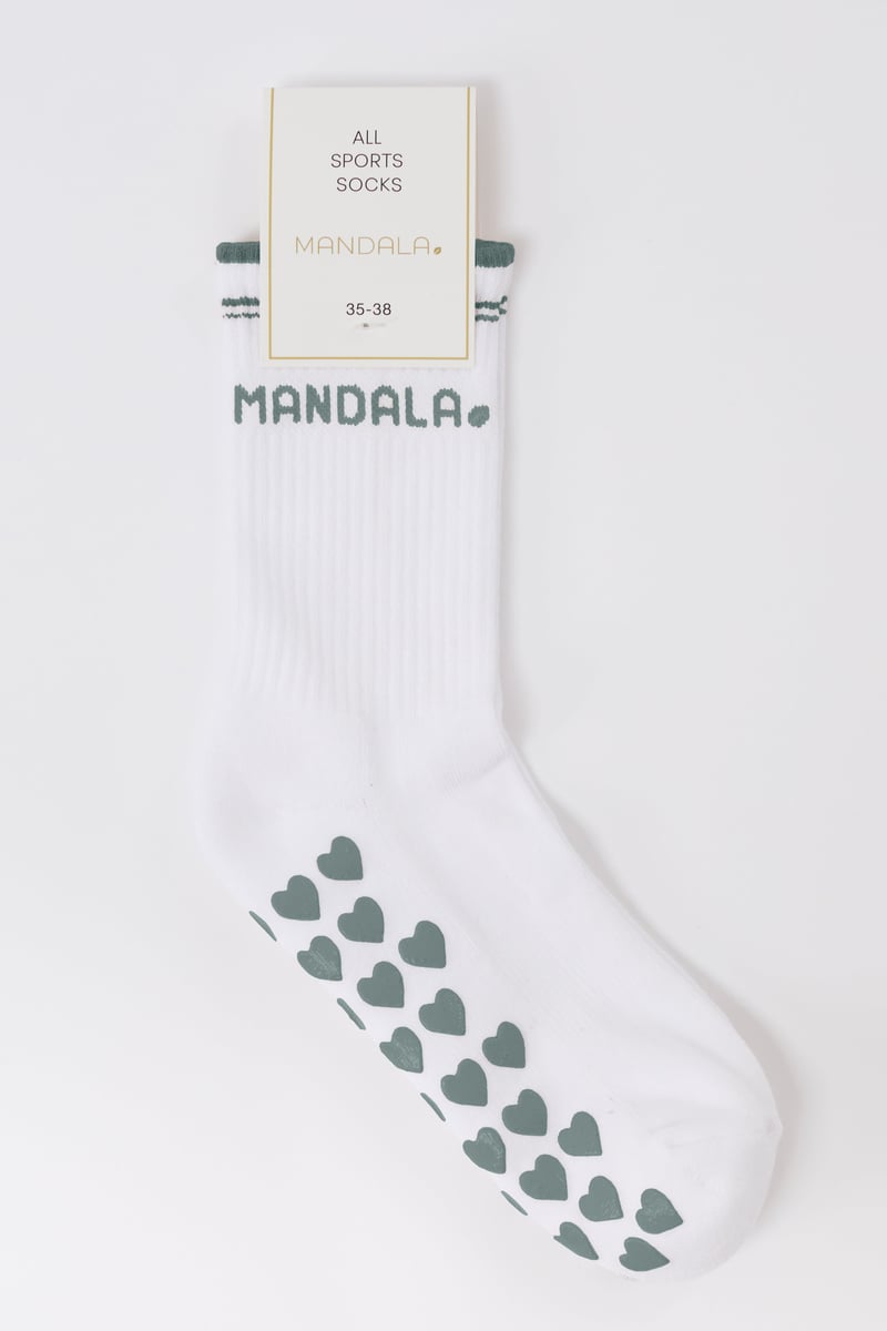 All Sports Socks - Matcha by Mandala, 71% Cotton, 26% Nylon, 3% Elastane