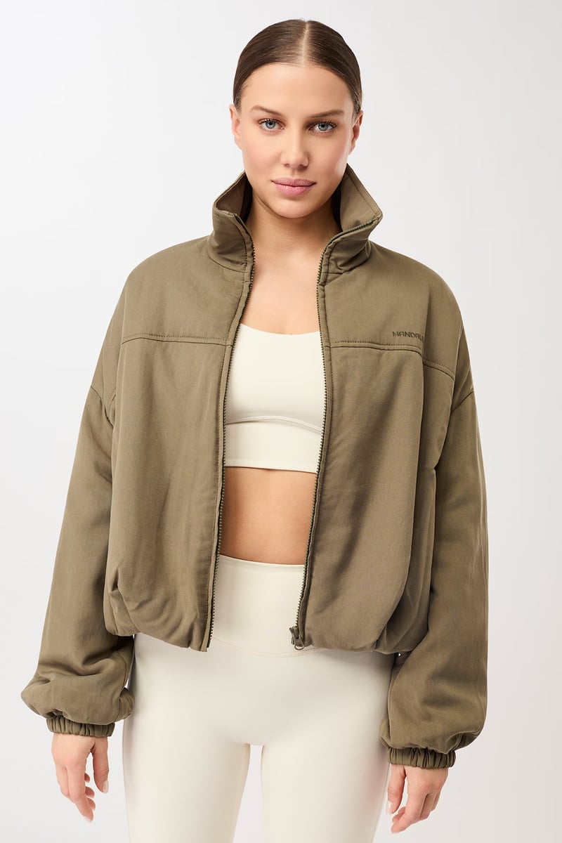 Modern Blouson - Stone-Moss by Mandala, 100% Lyocell