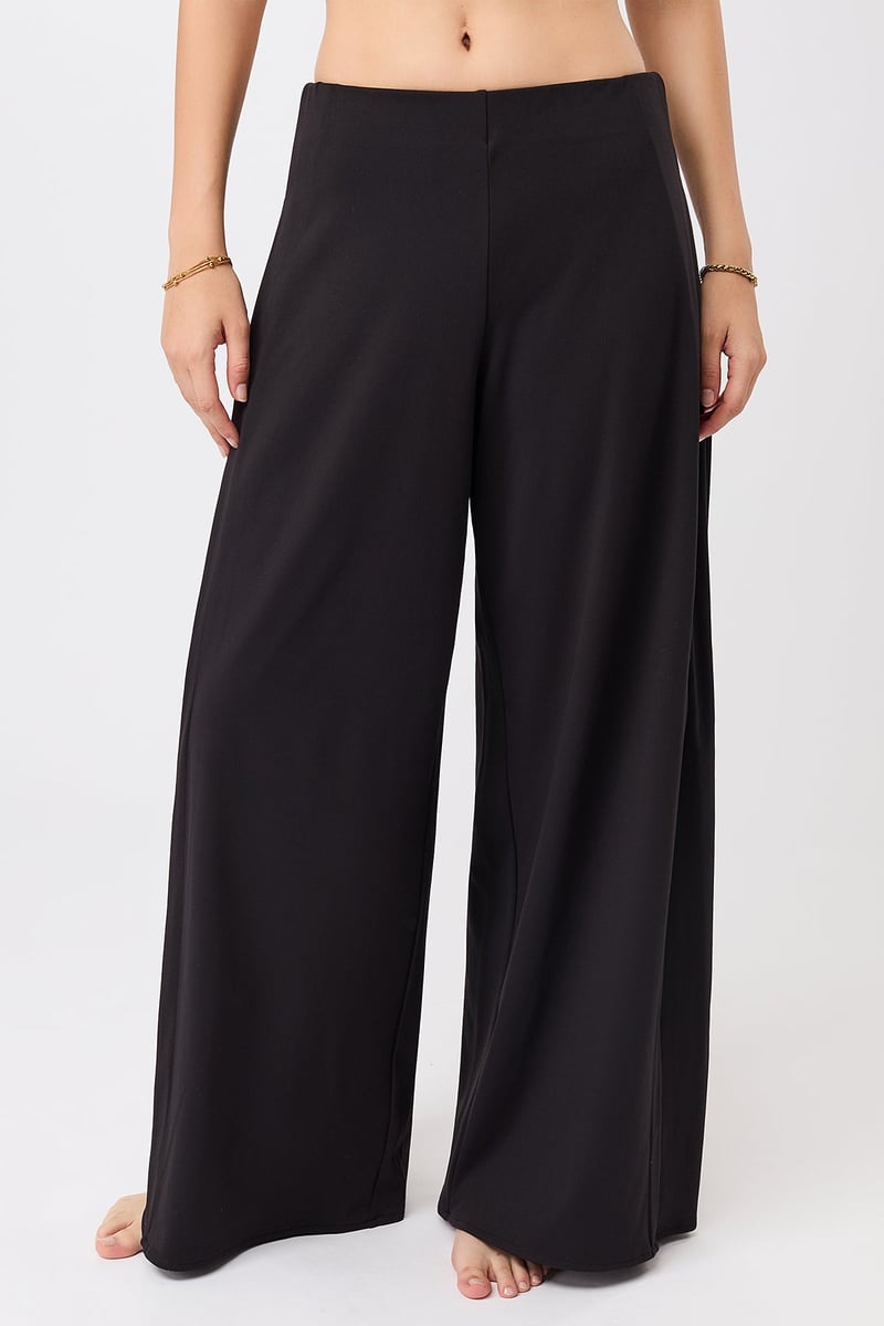 Extra Wide Pants - Black by Mandala, 80% Polyester, 20% Elastane