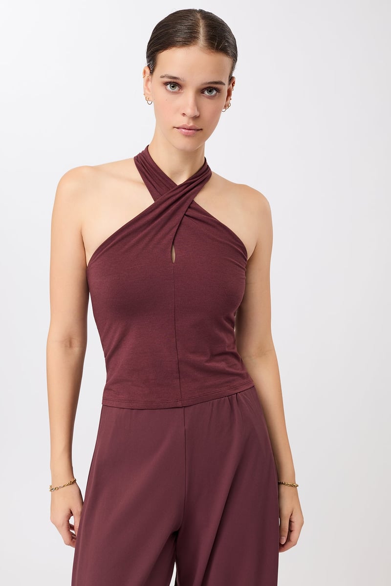 Tania Top - Ruby by Mandala, 61% Lyocell, 34% Cotton, 5% Elastane