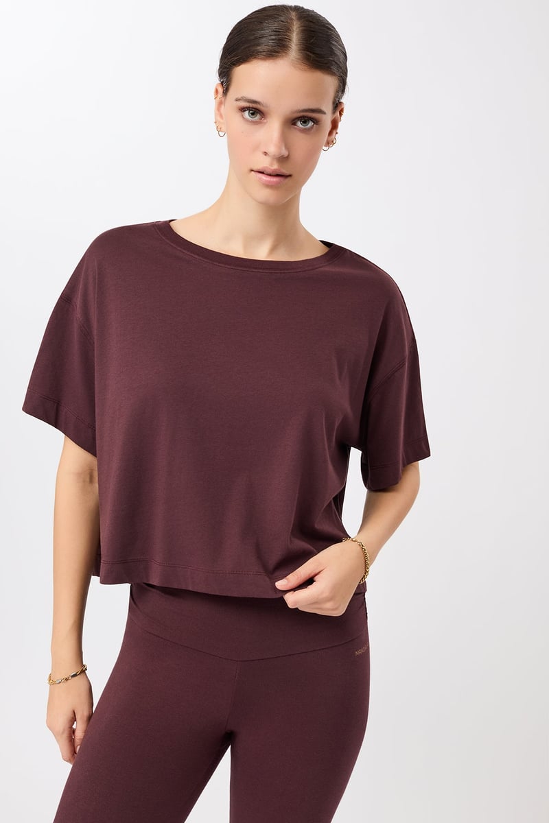 Boxy Tee - Ruby, GOTS by Mandala, 100% Cotton