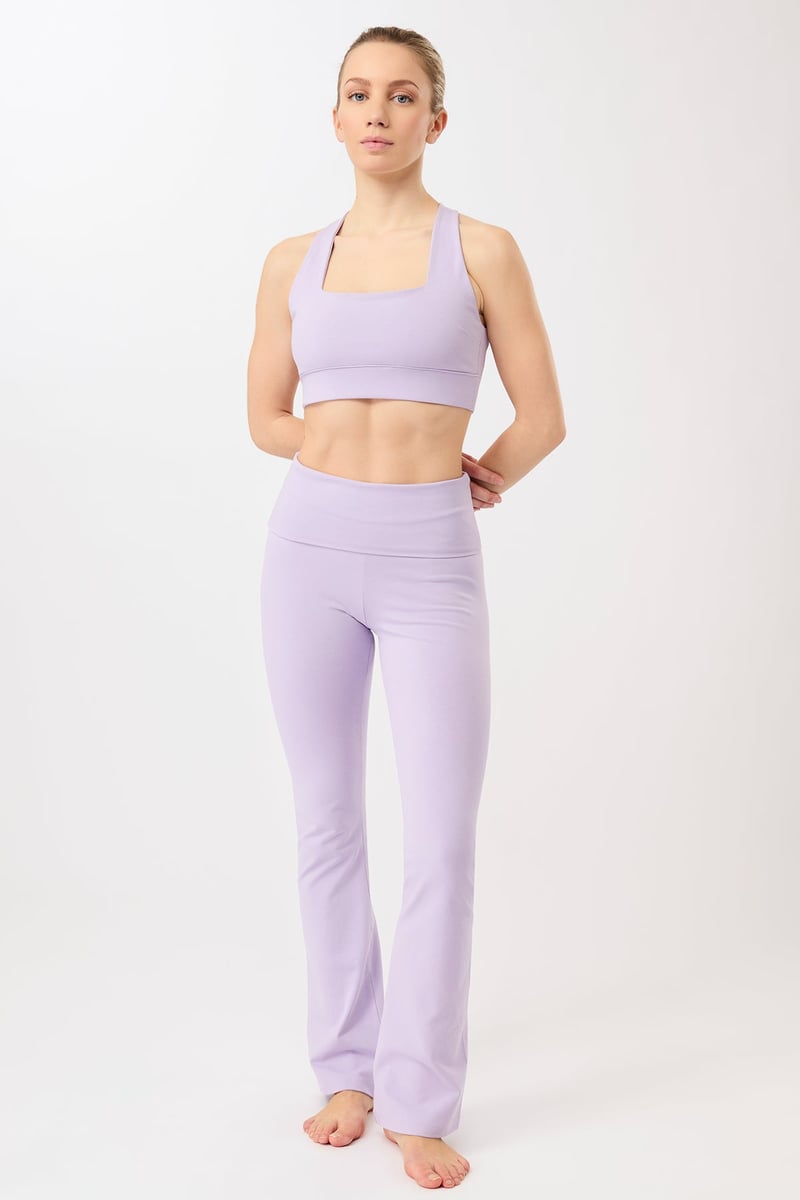 Legging Roll-Down Flared - Violet, GOTS by Mandala, 95% Cotton, 5% Elastane