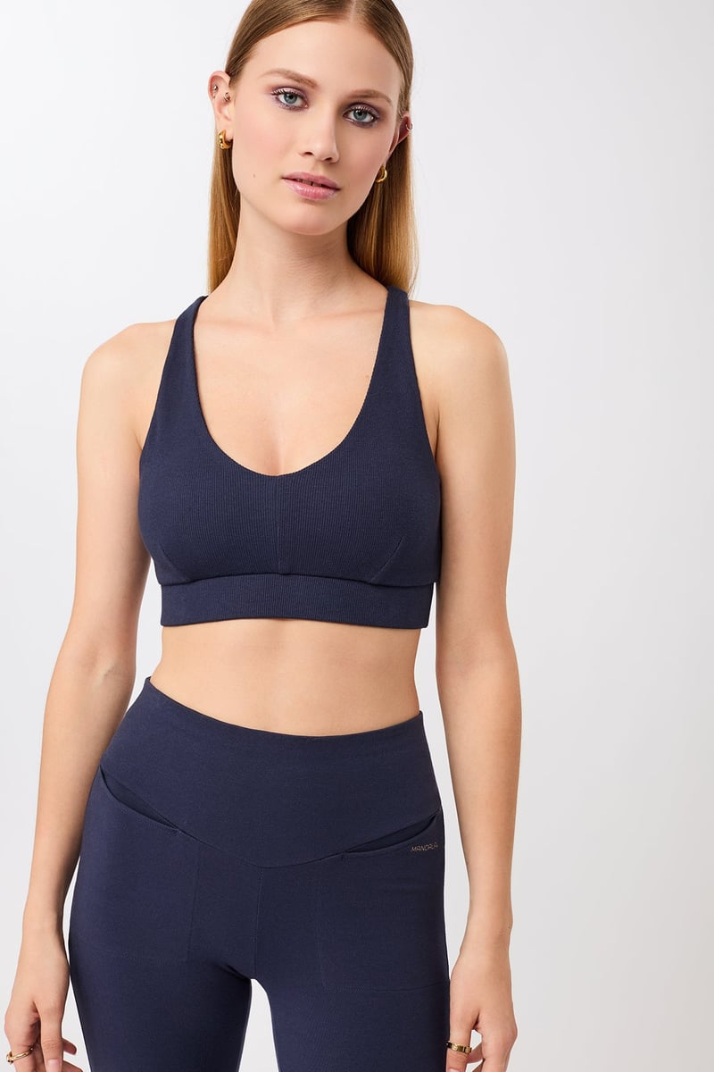 Rib Bra - Night-Sky, GOTS by Mandala, 95% Cotton, 5% Elastane