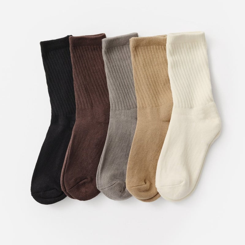 Organic Cotton Sock 5 Pack by MATE the Label, 80% Cotton, 17% Nylon, 3% Elastane