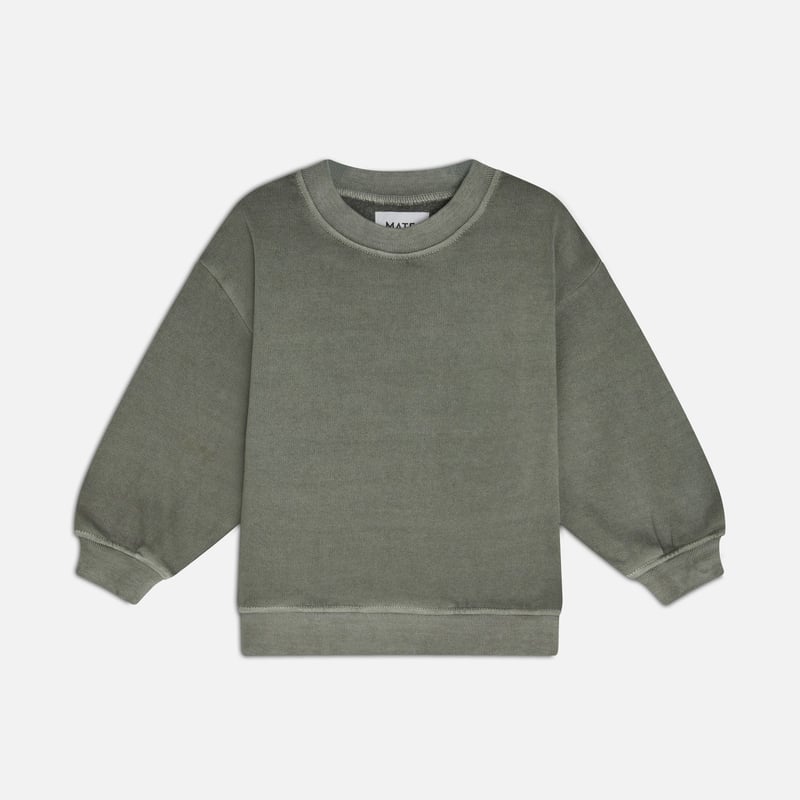 Mini Organic Fleece Crew Neck Sweatshirt by MATE the Label, 100% Cotton