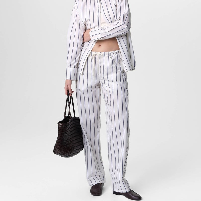 Organic Poplin Essential Striped Pant by MATE the Label, 100% Cotton