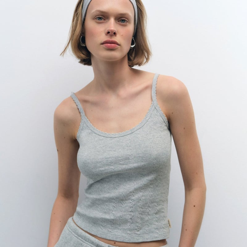 Organic Pointelle Tank by MATE the Label, 100% Cotton