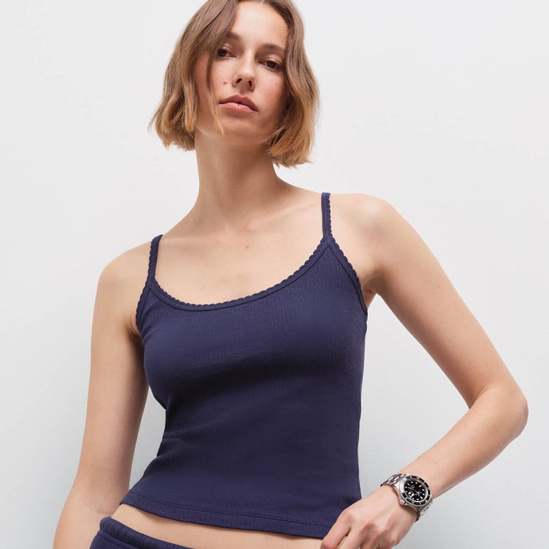 Organic Pointelle Tank by MATE the Label, 100% Cotton