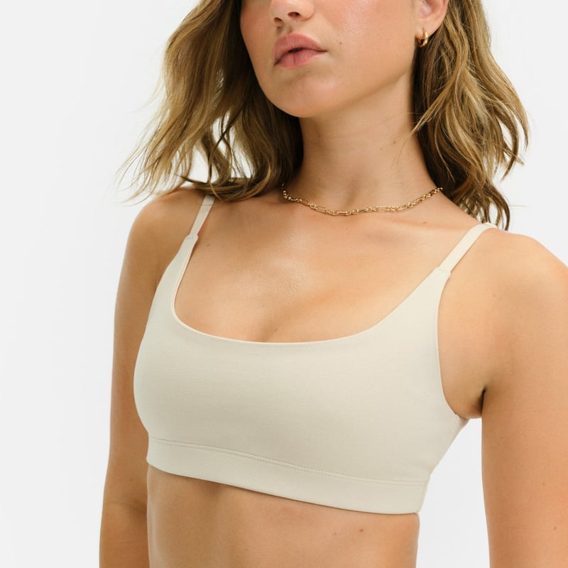 Organic Stretch Scoop Bra by MATE the Label, 92% Cotton, 8% Elastane