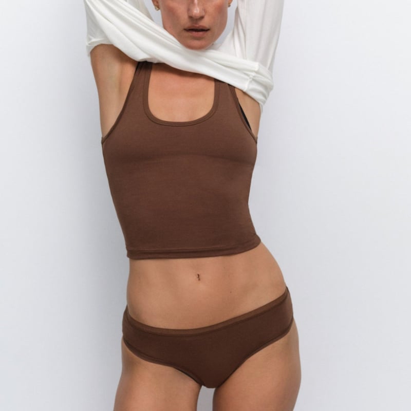 Organic Comfort Crop Tank by MATE the Label, 95% Cotton, 5% Elastane