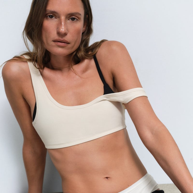 Organic Comfort Scoop Bralette by MATE the Label, 95% Cotton, 5% Elastane