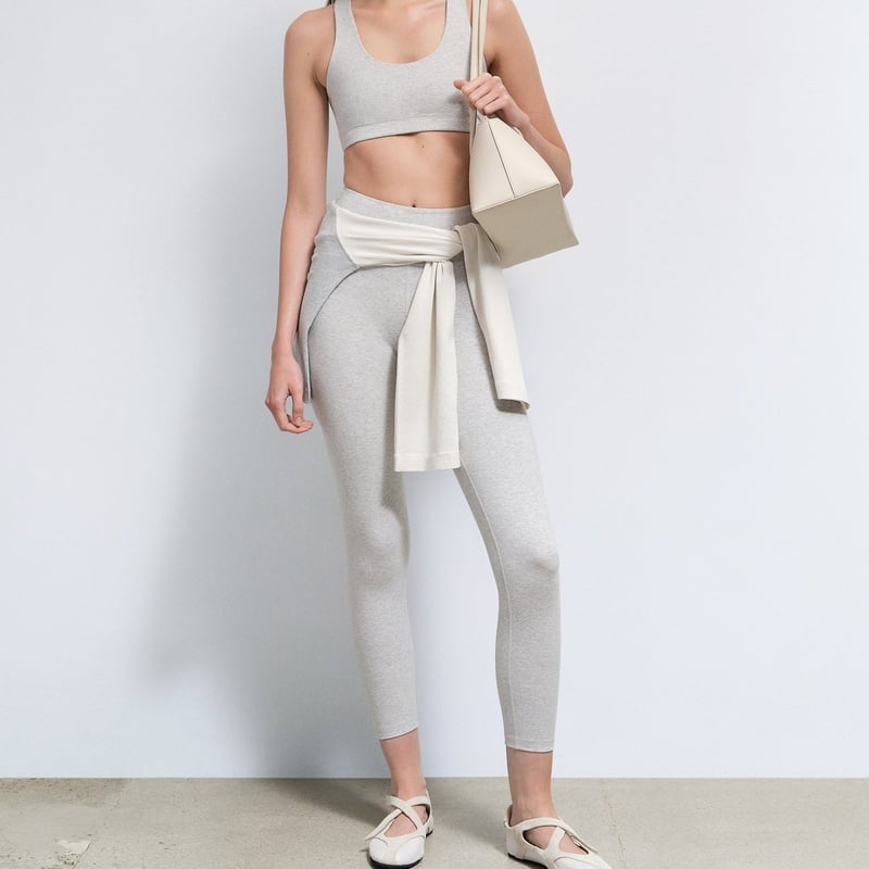 Organic Stretch Midi Legging by MATE the Label, 92% Cotton, 8% Elastane