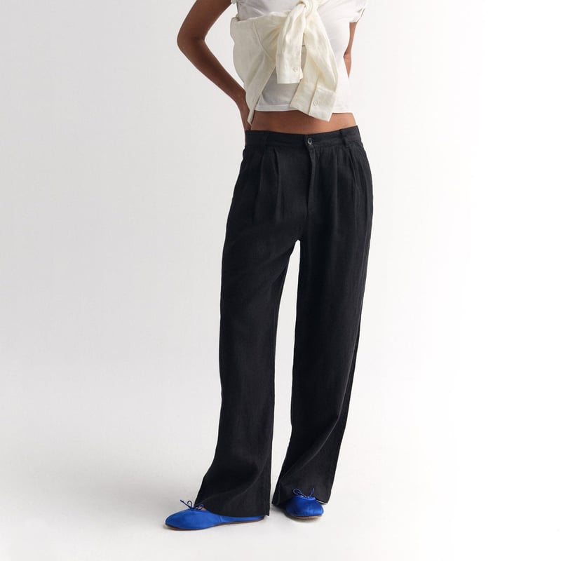 Organic Linen Pleated Pant by MATE the Label, 100% Linen
