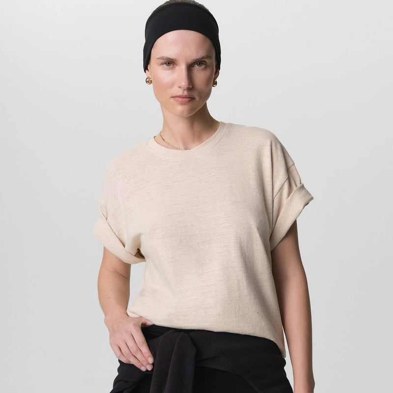 Regenerative Hemp Boyfriend Tee by MATE the Label, 55% Hemp, 45% Cotton