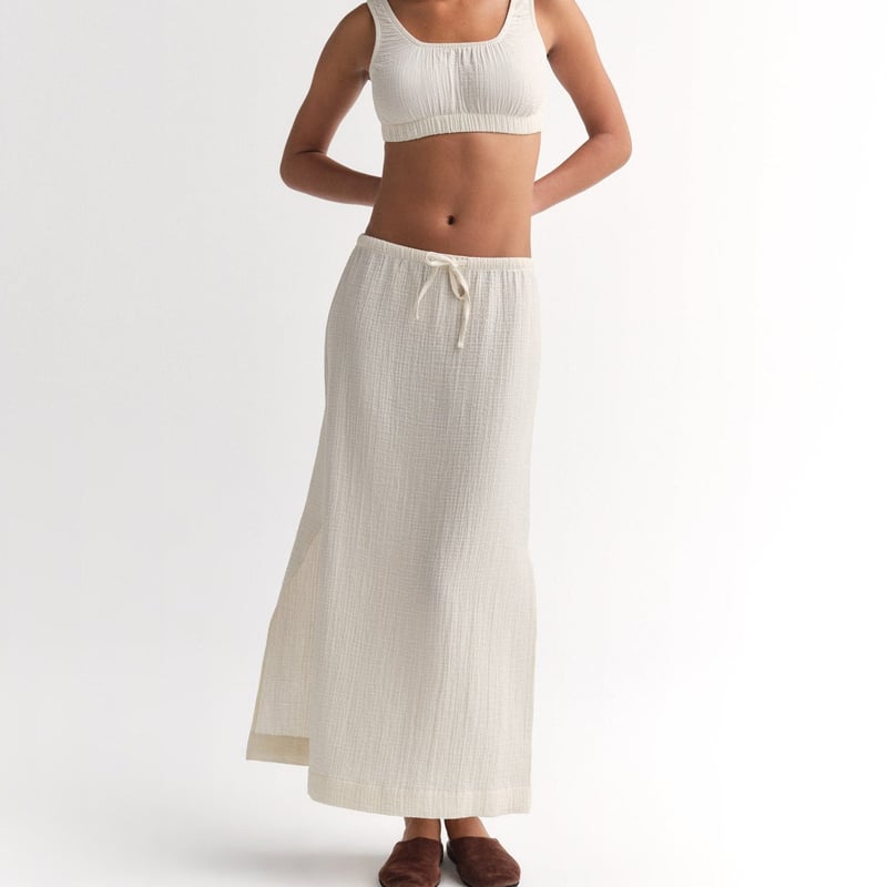 Organic Gauze Midi Skirt by MATE the Label, 100% Cotton