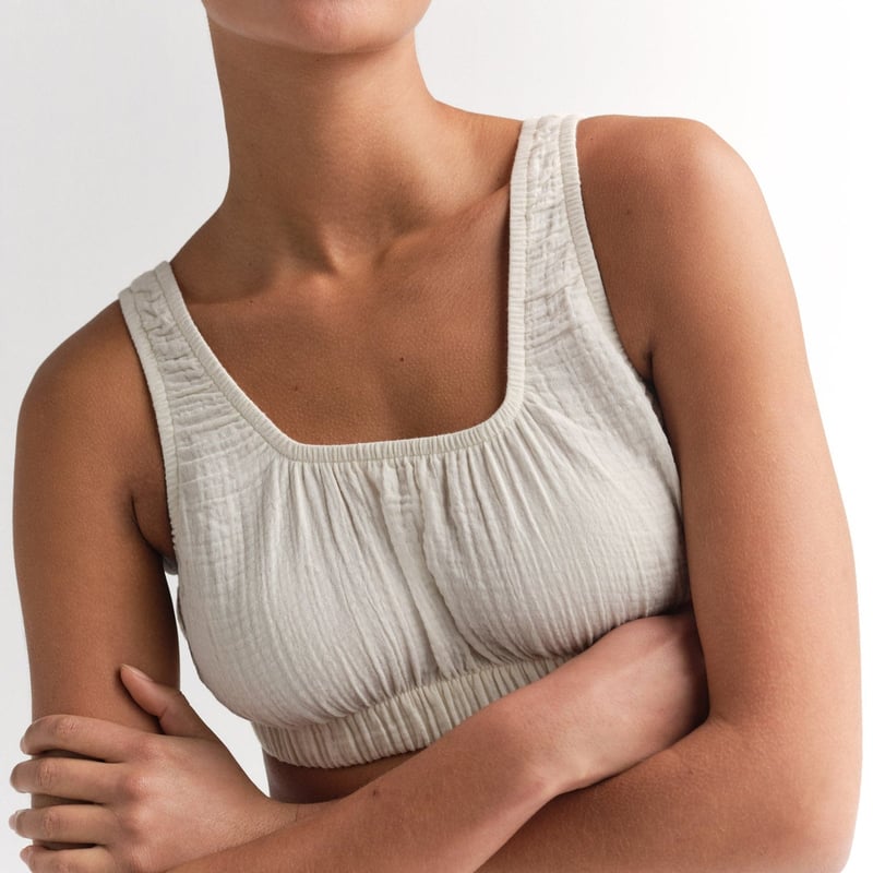Organic Gauze Cropped Top by MATE the Label, 100% Cotton