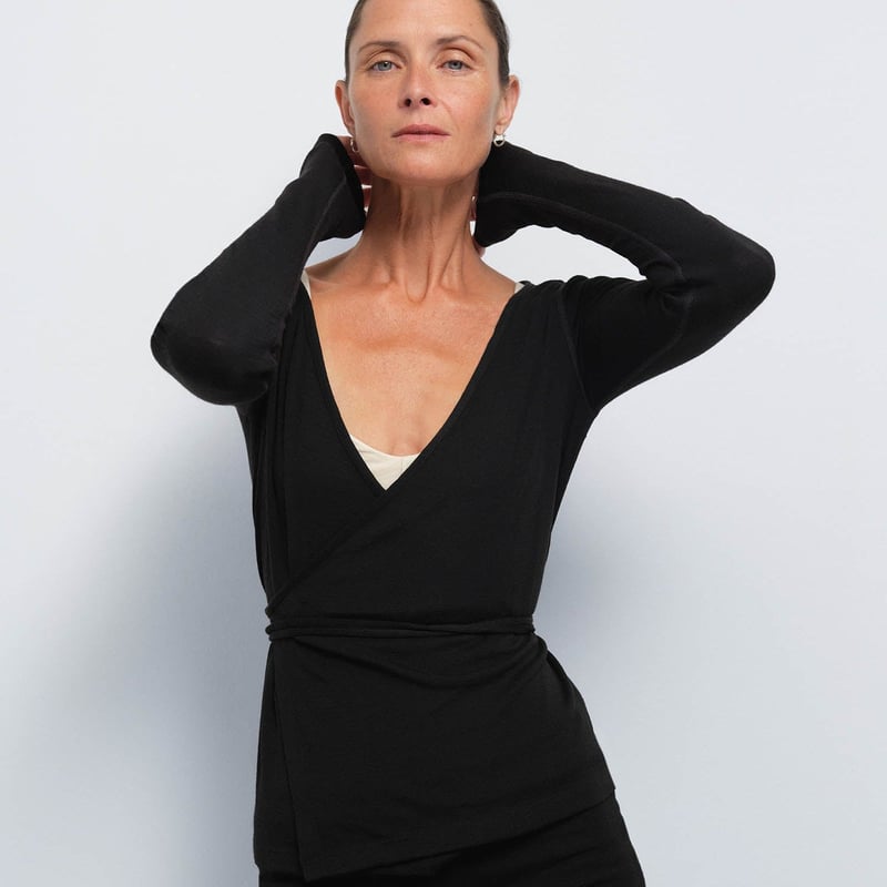 Merino Wrap Top by MATE the Label, 100% Wool