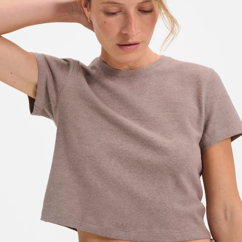 Regenerative Hemp Shrunken Tee by MATE the Label, 55% Hemp, 45% Cotton