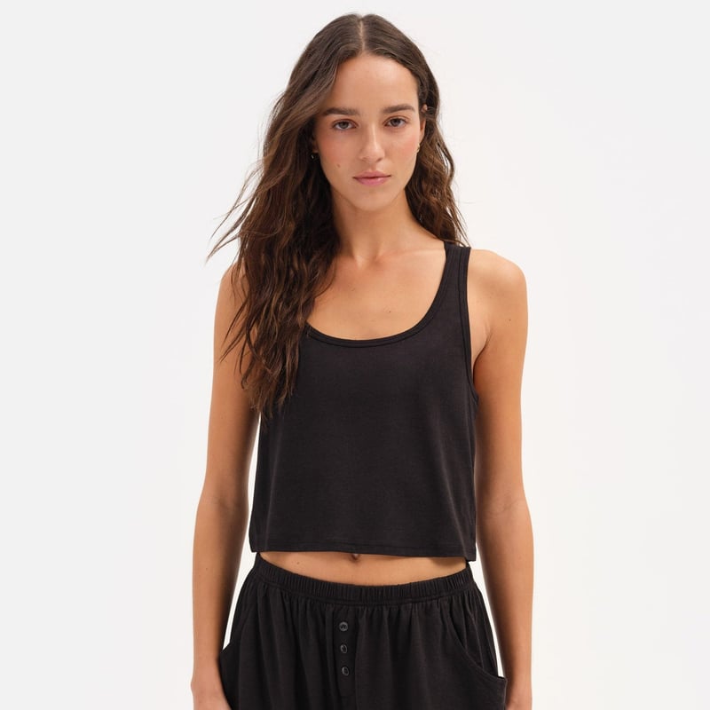 Tencel Sleep Scoop Tank by MATE the Label, 70% Lyocell, 30% Cotton