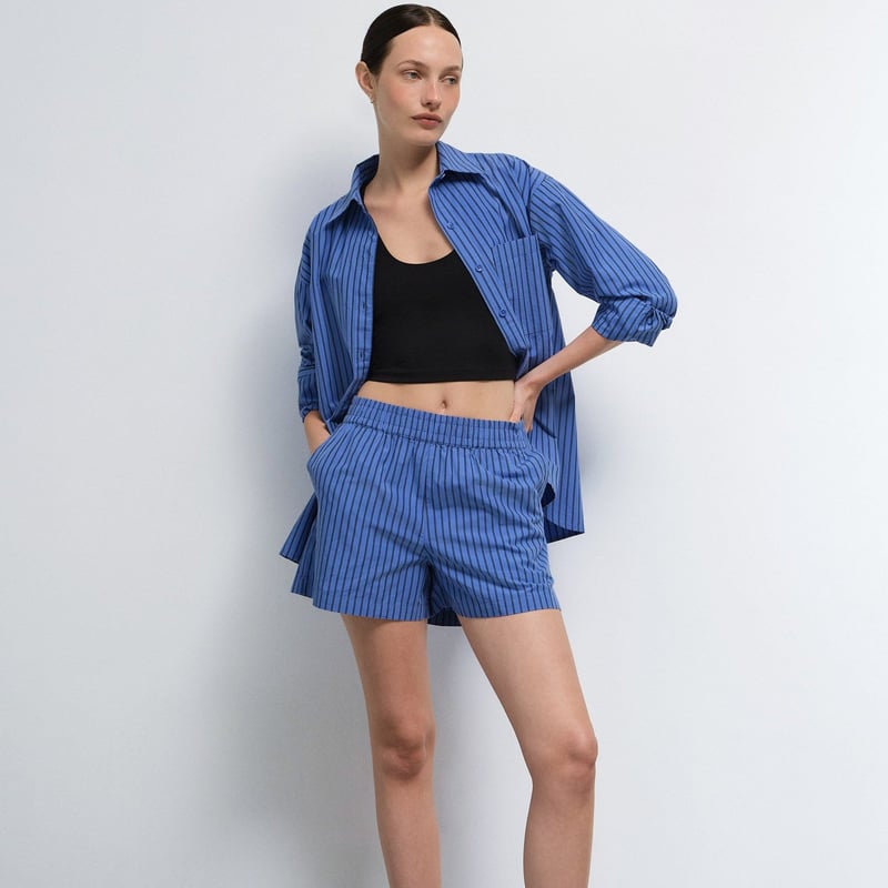 Organic Poplin Striped Short by MATE the Label, 100% Cotton