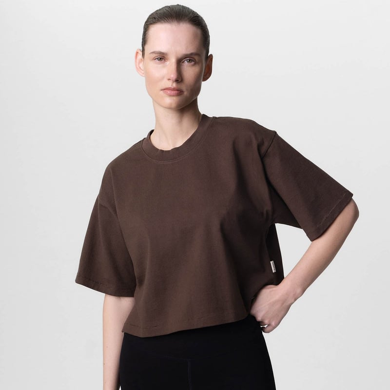 Organic Structured Cotton Cropped Tee by MATE the Label, 100% Cotton
