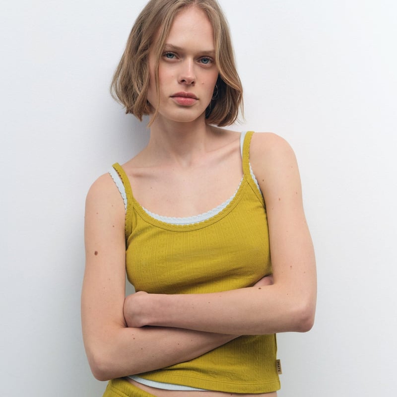 Organic Pointelle Tank by MATE the Label, 100% Cotton