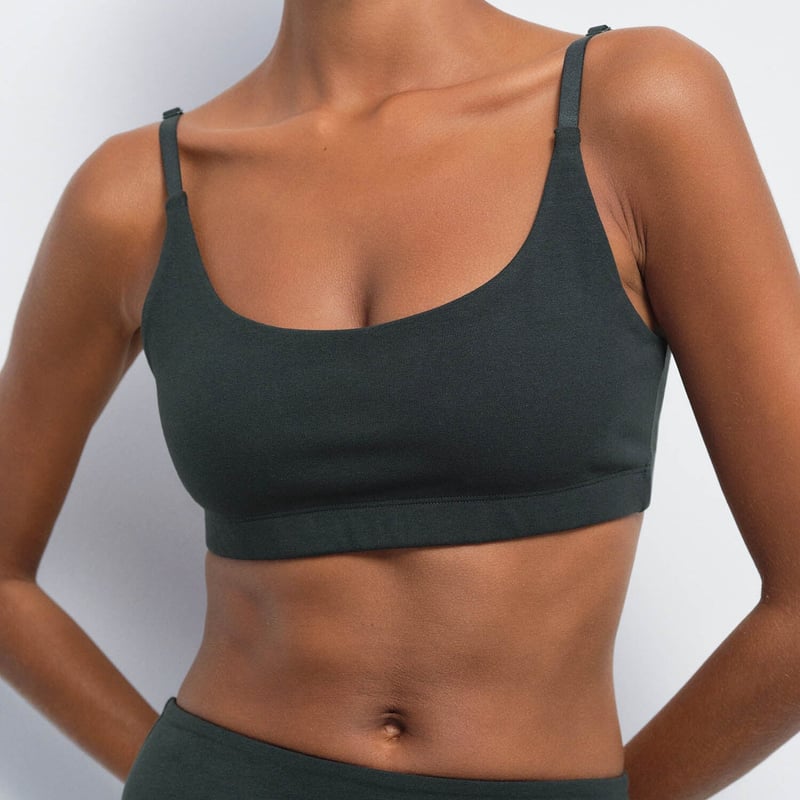 Organic Stretch Scoop Bra by MATE the Label, 92% Cotton, 8% Elastane