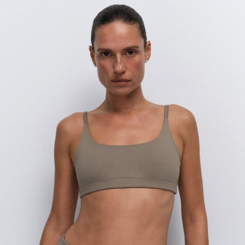 Organic Stretch Scoop Bra by MATE the Label, 92% Cotton, 8% Elastane