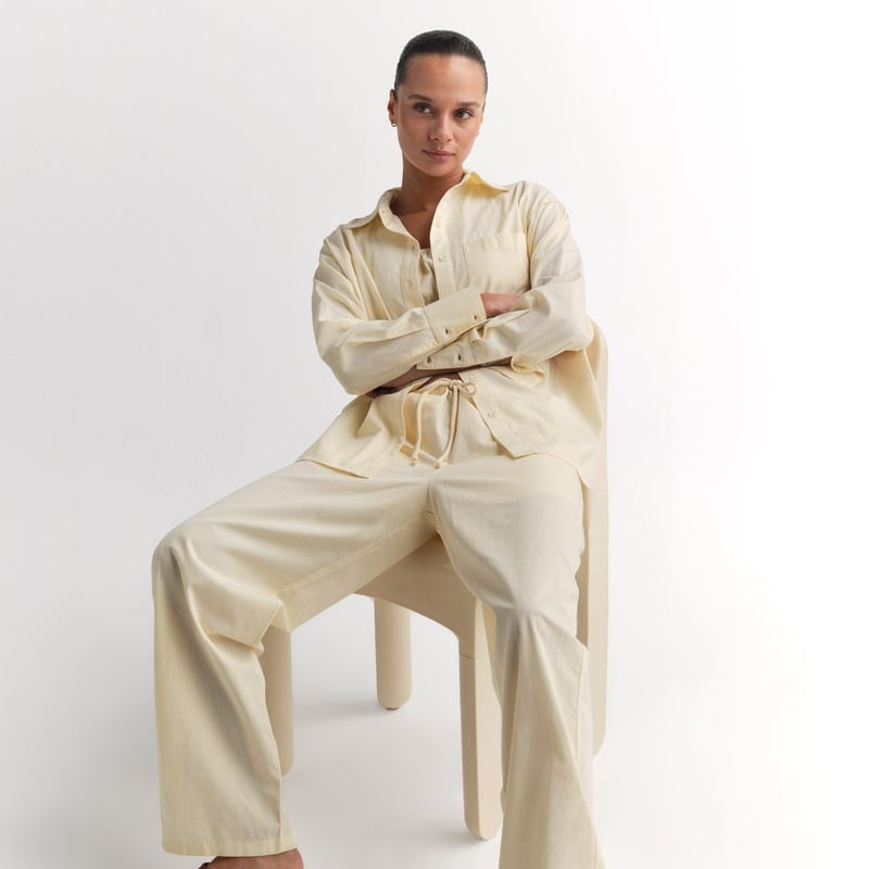 Organic Poplin Long Sleeve Button Down by MATE the Label, 100% Cotton
