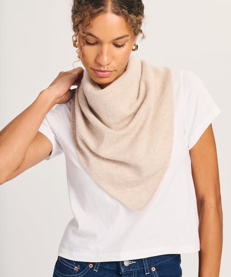 Lightweight Cashmere Triangle Scarf by NAADAM, 100% Cashmere