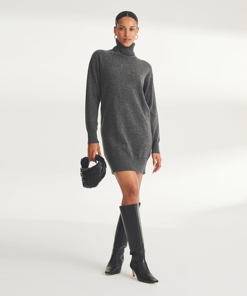 Signature Cashmere Turtleneck Dress by NAADAM, 100% Cashmere
