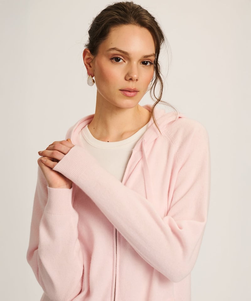 Signature Cashmere Zip Up Hoodie by NAADAM, 100% Cashmere