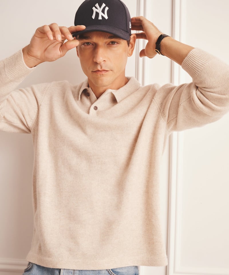 Luxe Cashmere Polo Sweater by NAADAM, 100% Cashmere