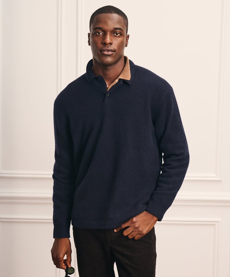Luxe Cashmere Polo Sweater by NAADAM, 100% Cashmere