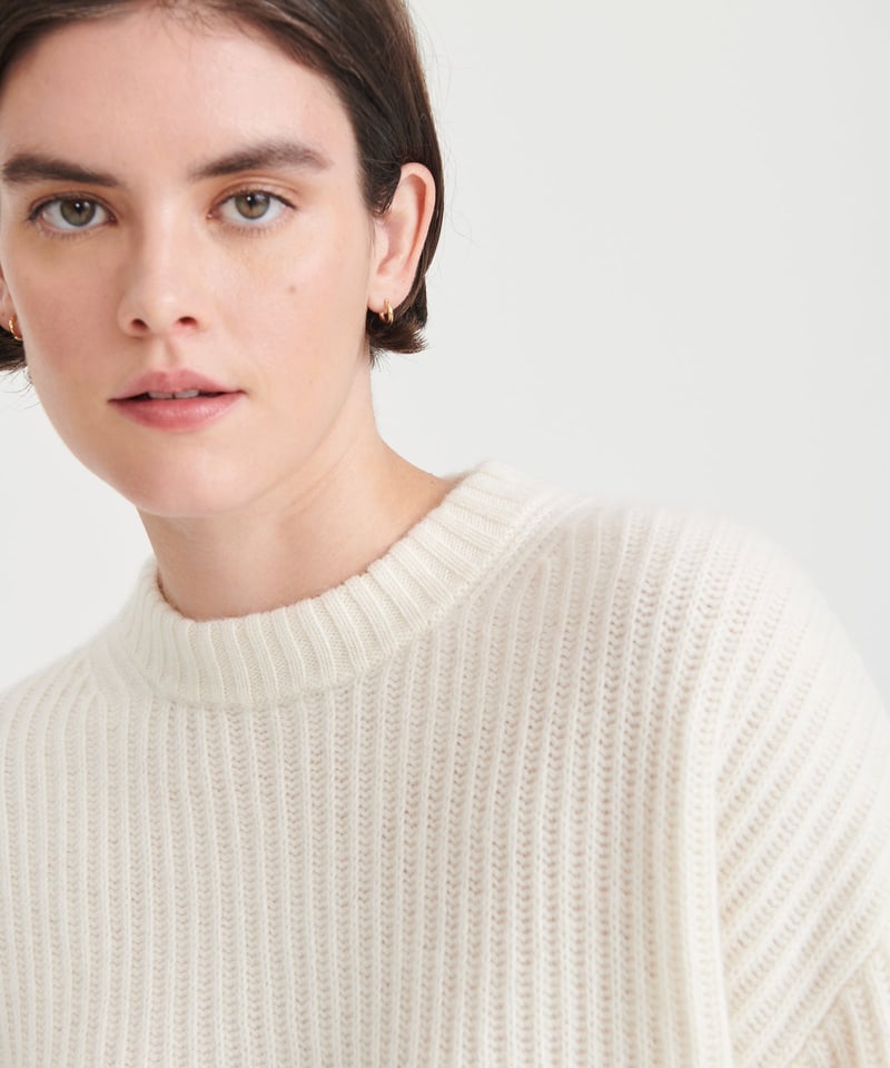 Super Luxe Cashmere Fisherman Sweater by NAADAM, 100% Cashmere