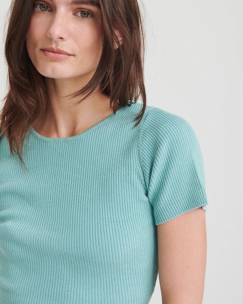 Wool Silk Reversible Twist Top by NAADAM, 75% Wool, 25% Silk