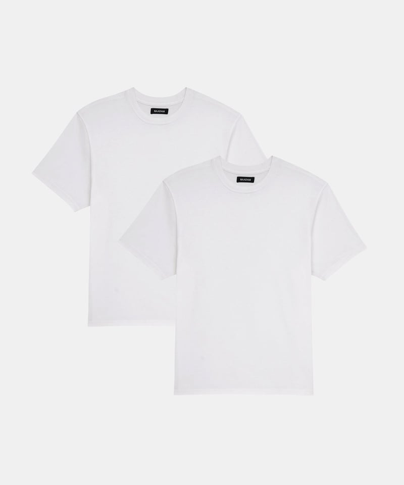 2-Pack Lightweight Brushed Cotton Tee & Heavyweight Cotton Tee by NAADAM, 100% Cotton