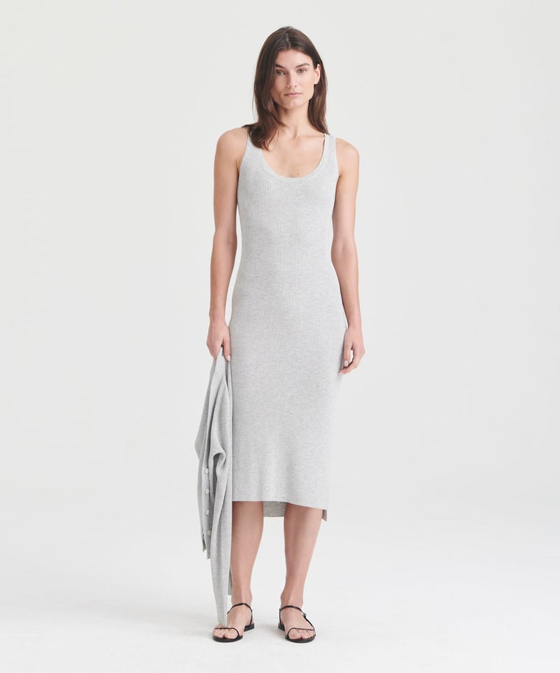 Silk Cashmere Midi Tank Dress by NAADAM, 85% Silk, 15% Cashmere