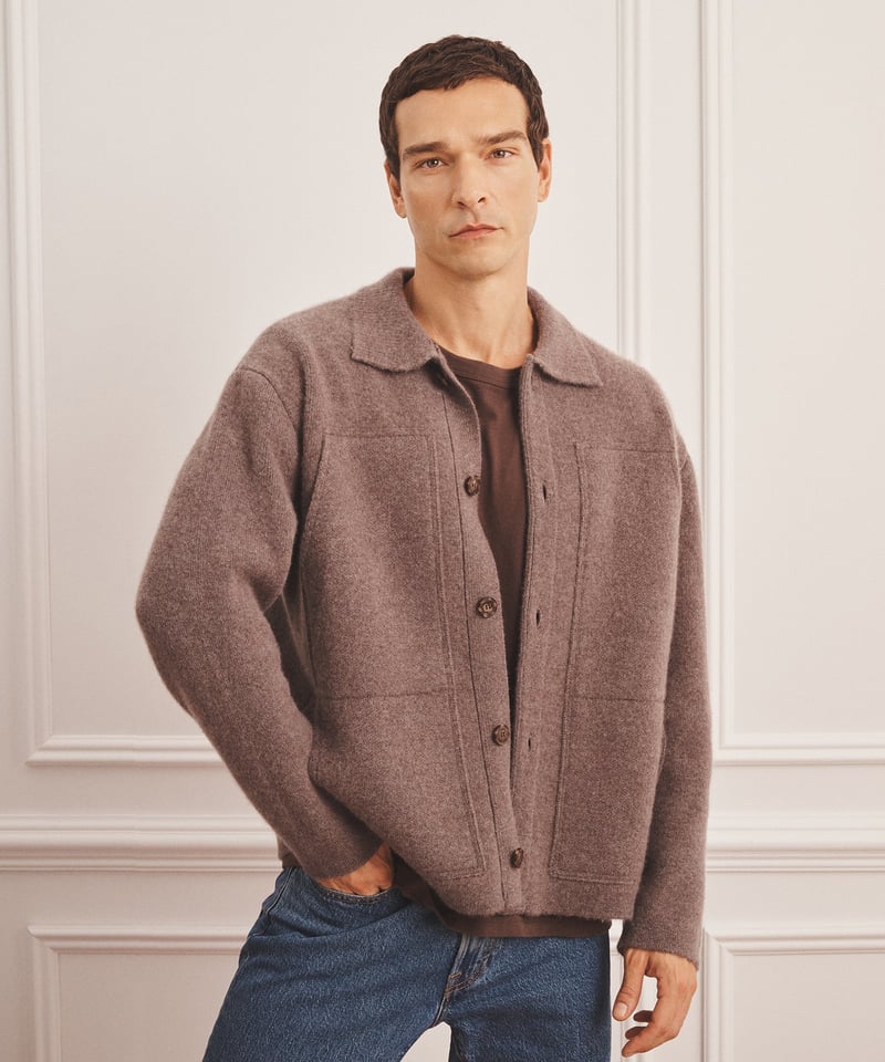 Super Luxe Cashmere Double Faced Utility Jacket by NAADAM, 100% Cashmere