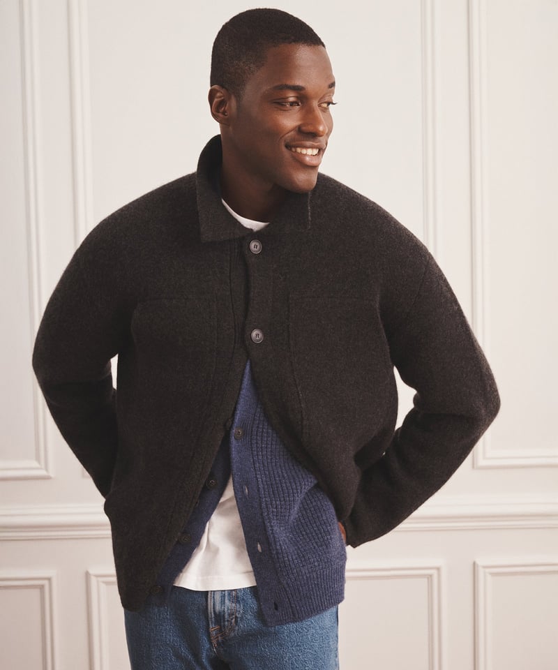 Super Luxe Cashmere Double Faced Utility Jacket by NAADAM, 100% Cashmere