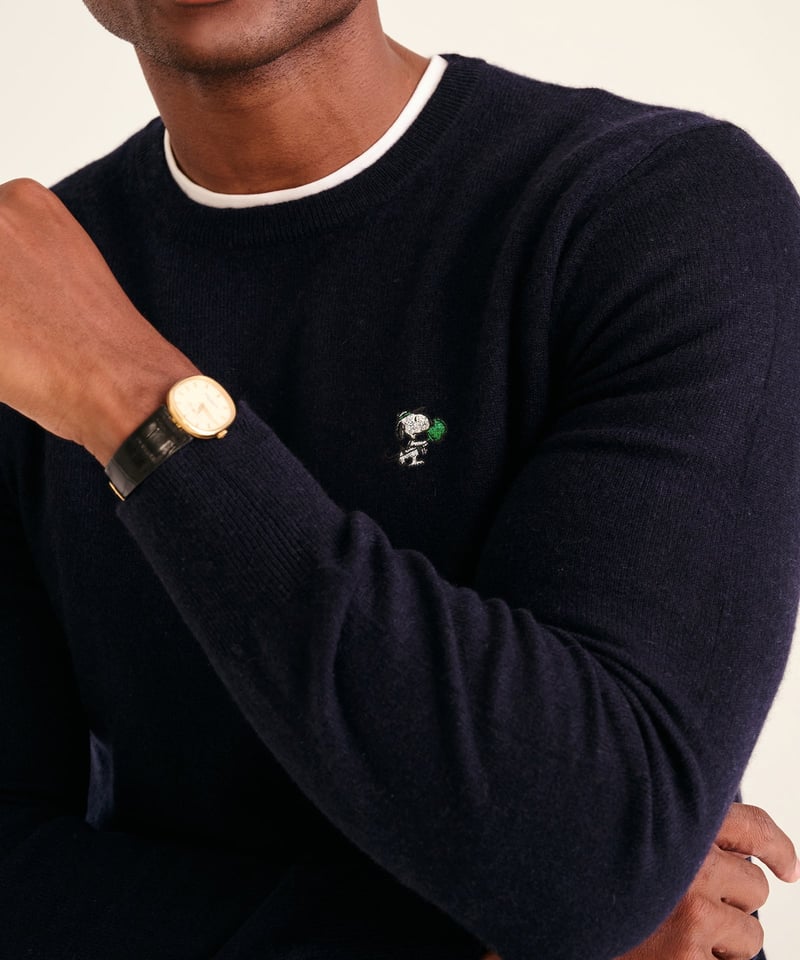 Men's Paddle Club Snoopy Cashmere Sweater by NAADAM, 100% Cashmere