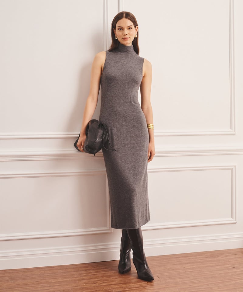 Super Fine Cashmere Sleeveless Turtleneck Dress by NAADAM, 100% Cashmere