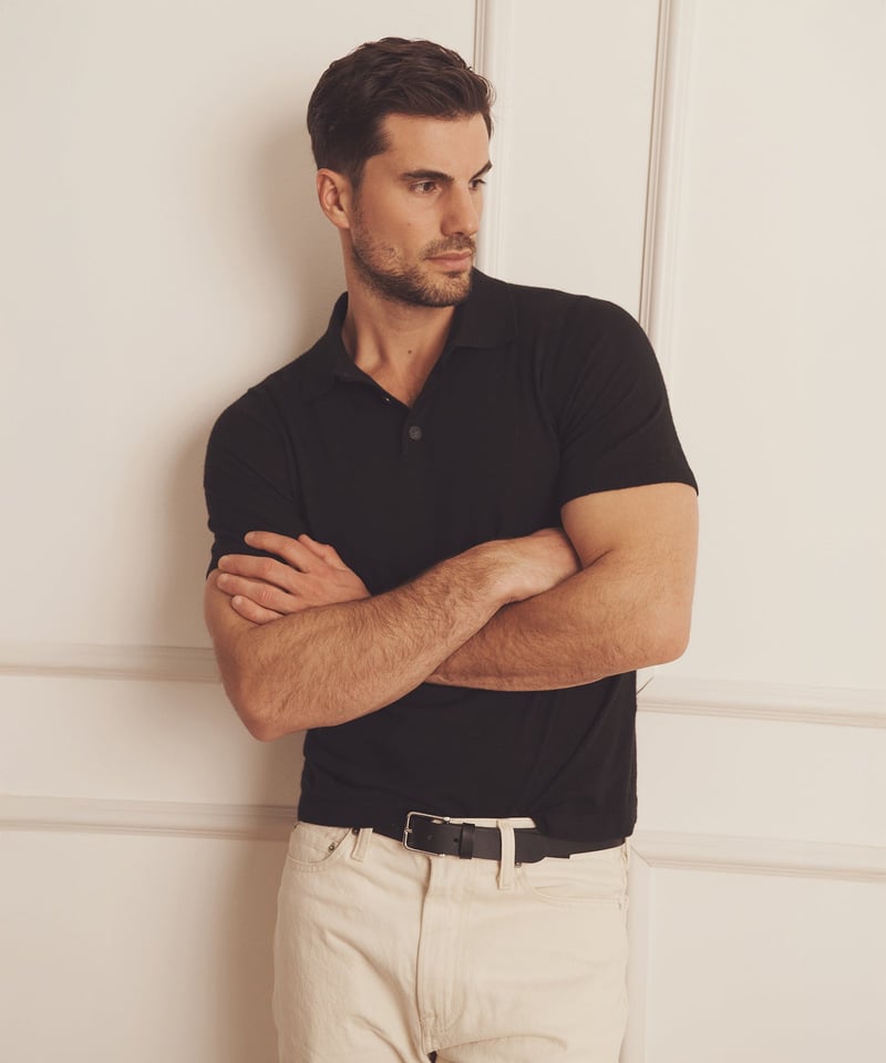 Super Fine Cashmere Short Sleeve Polo by NAADAM, 100% Cashmere