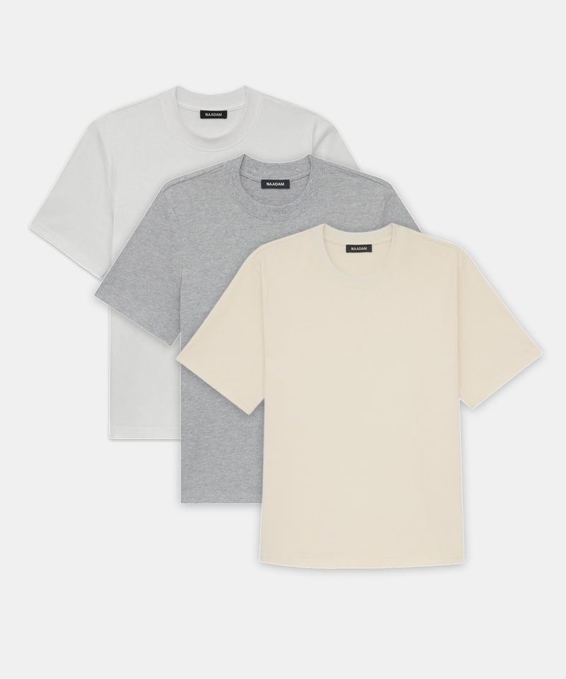 3-pack Heavyweight Cotton Tee by NAADAM, 100% Cotton