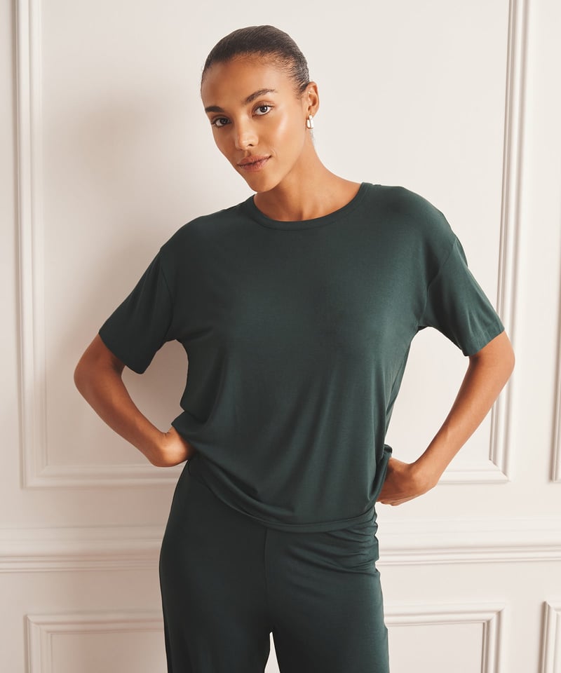 Breathable Short Sleeve Sleep Top by NAADAM, 96% Modal, 4% Elastane