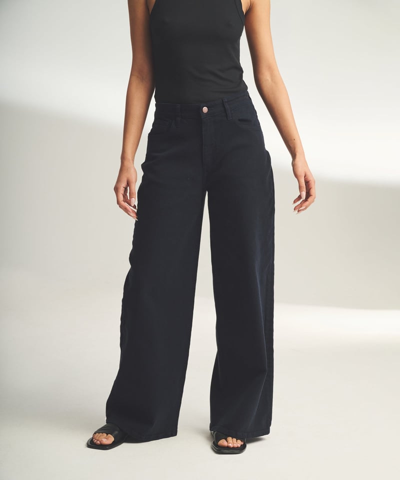 Soft Denim Wide Leg Pant by NAADAM, 98% Cotton, 2% Elastane