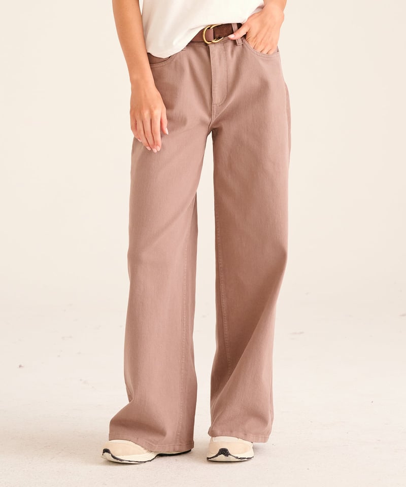 Soft Denim Wide Leg Pant by NAADAM, 98% Cotton, 2% Elastane