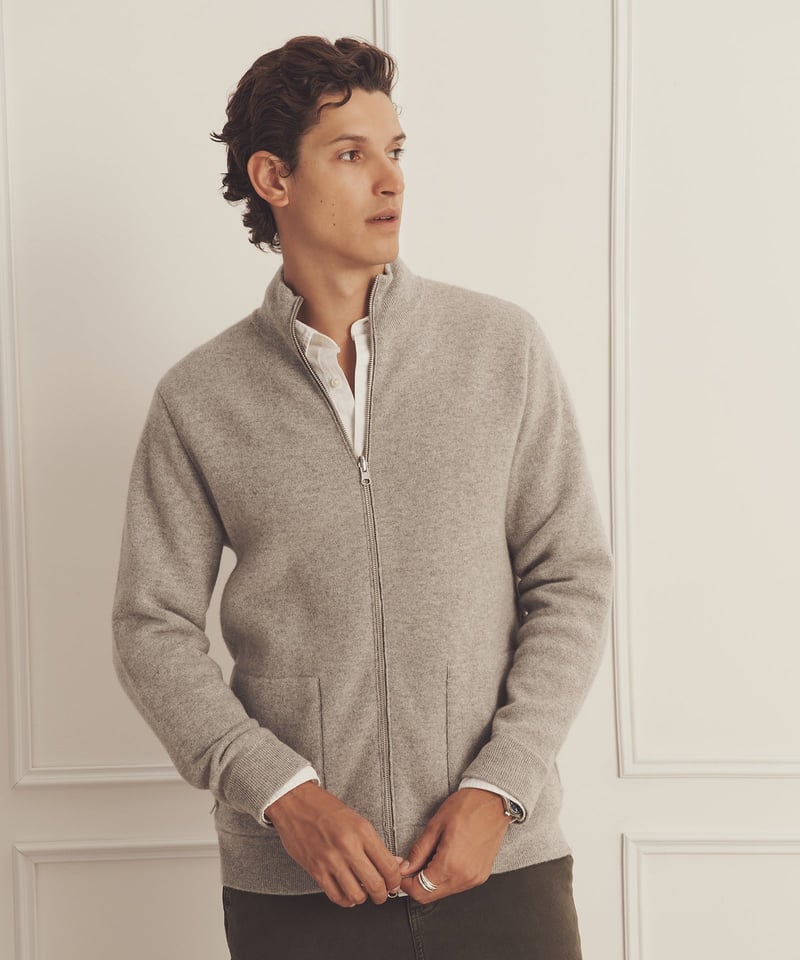 Super Luxe Cashmere Double Faced Full Zip by NAADAM, 100% Cashmere